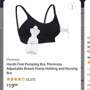 2 Momcozy Hands Free Pumping Nursing Bras Size Med